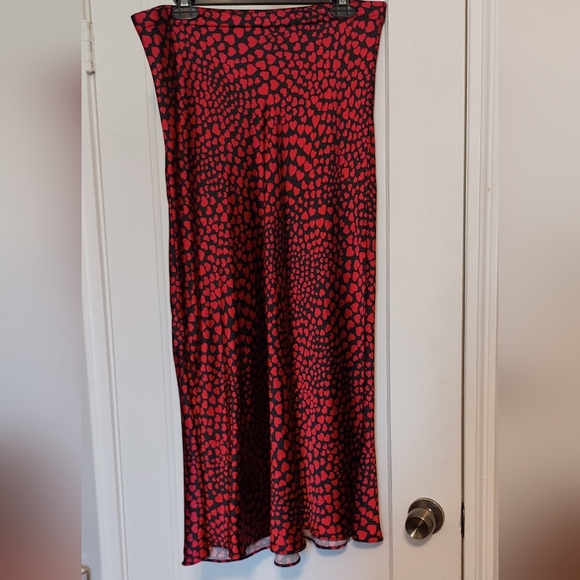 Rachel Zoe Satin Heart Skirt - Picture 1 of 5